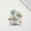 OWL FAMILY - Paneel (75cm x 80cm)  Baumwoll Webware