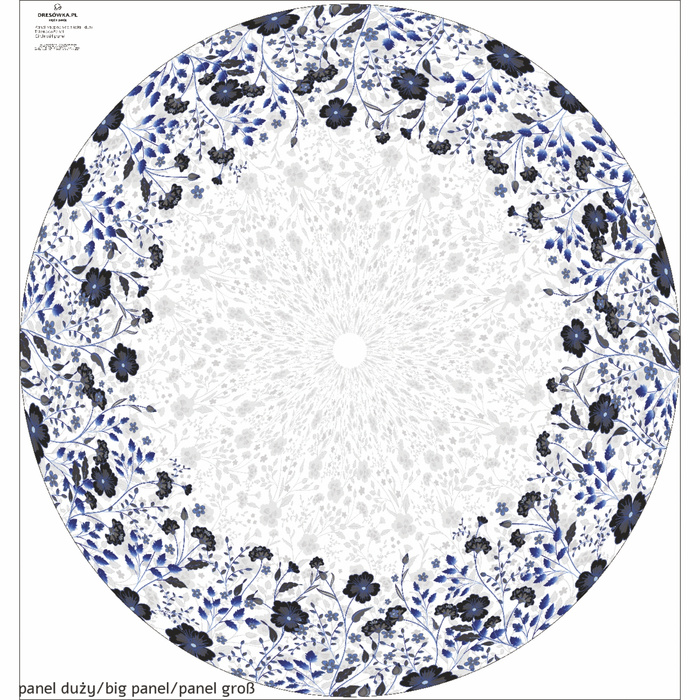 Circle skirt panel - FLOWERS WZ.5