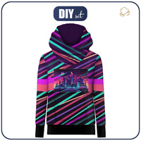 HYDROPHOBER HOODIE UNISEX - NEON GALAXY ms.7 - Nähset