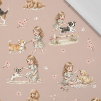 Doggy & Girl - tkanina bawełniana
