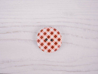 Wooden STRIPES Button - BROWN 36 mm