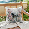 PANDA FAMILY - Panel (75cm x 80cm) SINGLE JERSEY PANEL