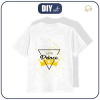 T-SHIRT DZIECIĘCY - LITTLE PRINCE / biały - single jersey