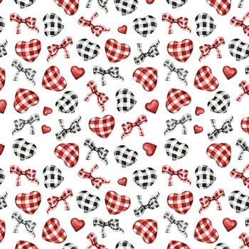 HEARTS / MINI VICHY GRID (CHECK AND ROSES)