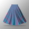 Panel kalhot "MAXI" - Viskózový jersey - PINK-TURQUOISE STRIPES