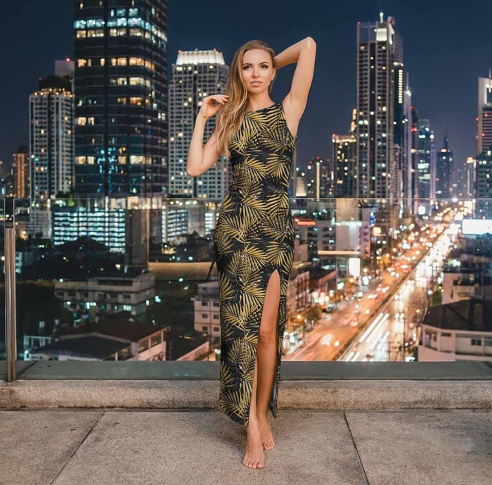 Black & Gold Glamour wz.1 - Slub Weave