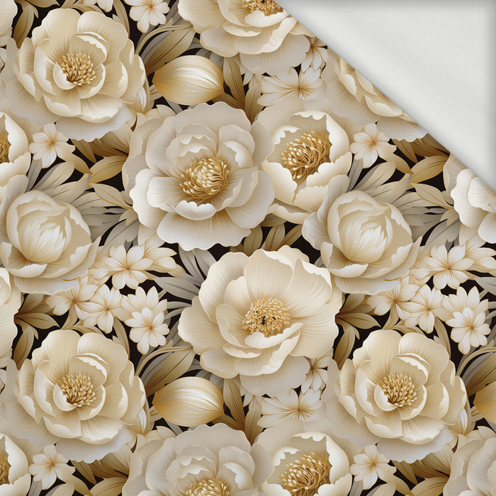 FLOWERS - Cloud Dancer WZ.4 - looped knit fabric