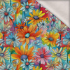 FLOWERS PAPAYA ORANGE WZ. 9 - Wintersweat angeraut mit Elastan ITY
