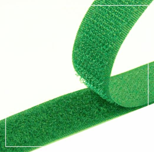 Nylon Velcro Hoop Tape 20 mm complet - GREEN