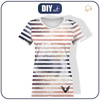 T-SHIRT DAMSKI - NIETOPERZ / paski (ZACZAROWANA NOC) - single jersey XXXL