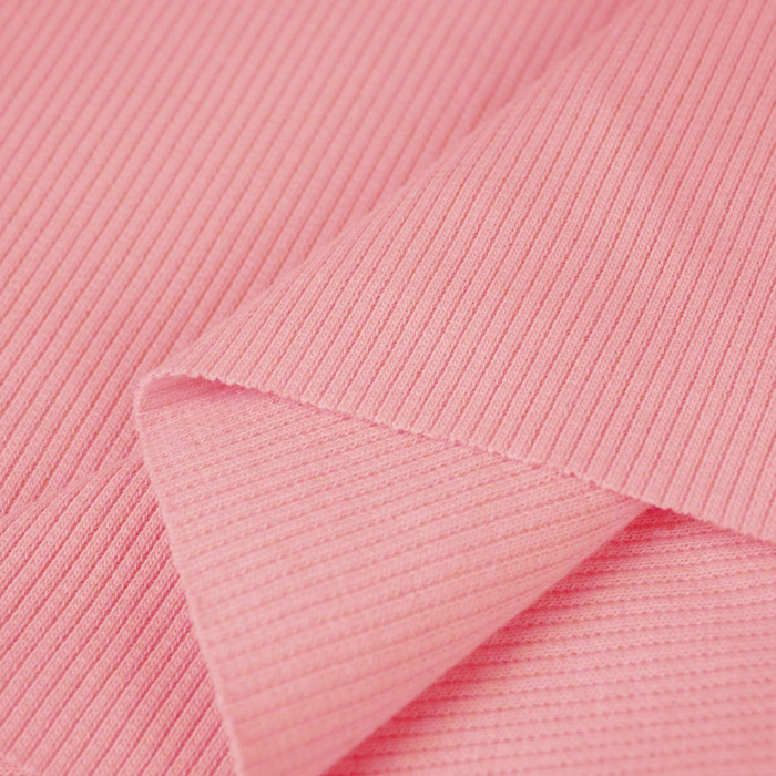 Rib Jersey fabric Unicolour - Apricot (D-203)