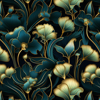 AUTUMN FLOWERS WZ.10- Slub Weave