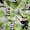 COWS ON GREEN - Cotton muslin