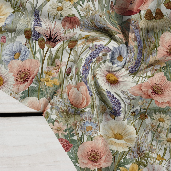 PASTEL FLOWERS WZ. 35 - Krepp