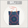 SHOPPER BAG - COLORFUL MANDALA pat. 4 - Waterproof woven fabric - sewing set