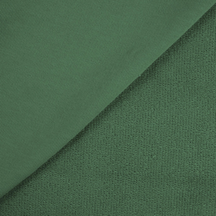 D-068-DARK GREEN- thick looped knit 290g