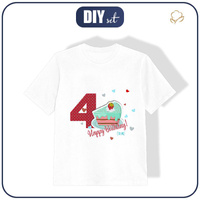 T-SHIRT DZIECIĘCY - 4. URODZINY / TORT - single jersey
