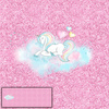 EINHORN / Glitter (WUNDERLAND) - panoramisches Paneel 60 cm