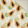 PAPAYA ORANGE & WHITE - Potahový velur