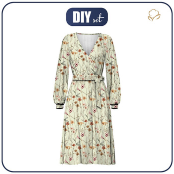 UMSCHLAG ELEGANTES MIDI KLEID (BIANCA) - WIESE M. 4 - Nähset L