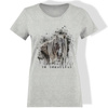 WOMEN’S T-SHIRT - BE BEAUTIFUL (BE YOURSELF) / melange light grey - single jersey