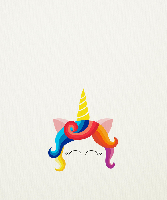 UNICORN / rainbow - panel single jersey TE210