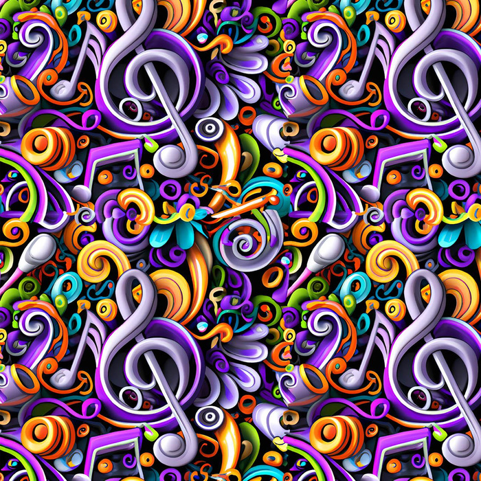 NEON NOTES - looped knit fabric with elastane ITY