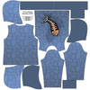BLUZA DAMSKA (POLA) CLASSIC Z KAPTUREM - RYBA LUIS (DIA DE LOS MUERTOS) - dzianina pętelkowa XXXL