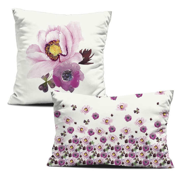 PODUSZKI DEKORACYJNE - KWIATY I KONICZYNY (NA ŁĄCE)