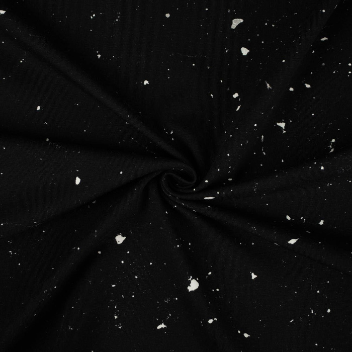 BETON / schwarz - Single Jersey Sommersweat