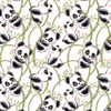 NIEDLICHE PANDAS - Baumwoll Webware