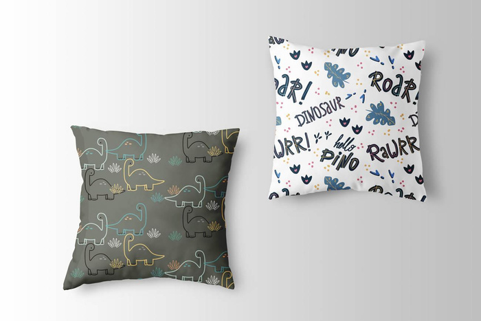 DINO / SIGNS  - looped knit fabric