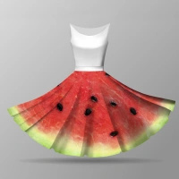 Duży panel na spódnicę z koła - KREPA - WATERMELON