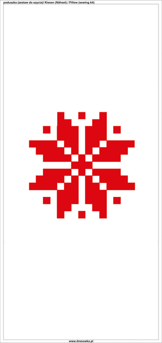 POLŠTÁŘ 45x45 - ALPSKÉ KVĚTY / červená - Sada šití