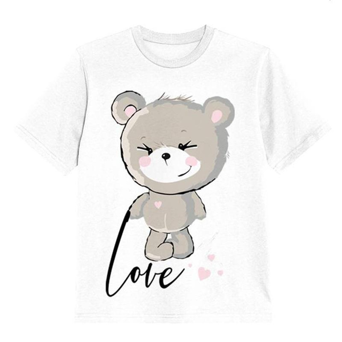 KINDER T-SHIRT- BÄR  / love - Single Jersey (140/146)