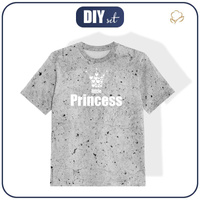 T-SHIRT DZIECIĘCY - LITTLE PRINCESS / beton - single jersey (116/122)