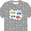 KINDER T-SHIRT- FAHRZEUGE m. 2 / weiß (ADVENTURE BEGINS) - Single Jersey (92/98)