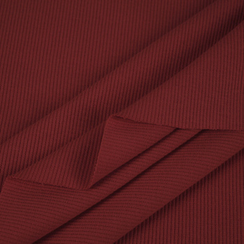 D-31 MAROON - Ribbed knit fabric