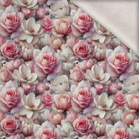 PASTEL FLOWERS WZ. 22 - dzianina drapana z elastanem ITY