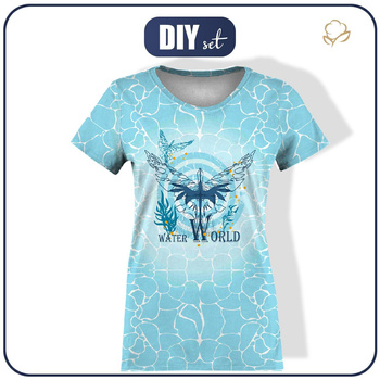 DAMEN T-SHIRT - WASSERWELT / blau - Nähset XL