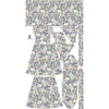 SUKIENKA KOPERTOWA Z FALBANKĄ "ABELLA" S - PURPLE FLORAL - zestaw do uszycia 