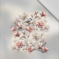 PASTEL BLOOM WZ. 2 - panel (75cm x 80cm) Cotton woven fabric