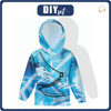 BLUE NINJA HODDIE - looped knit fabric (134/140)