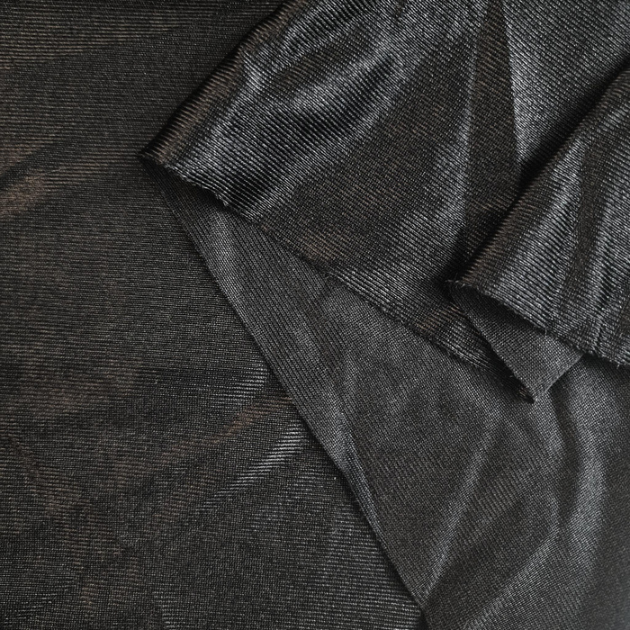 BLACK - lurex knit fabric