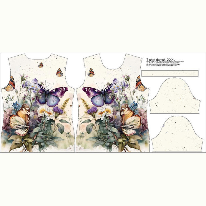 DAMEN T-SHIRT - BEAUTIFUL BUTTERFLY MS. 2 - Nähset XL