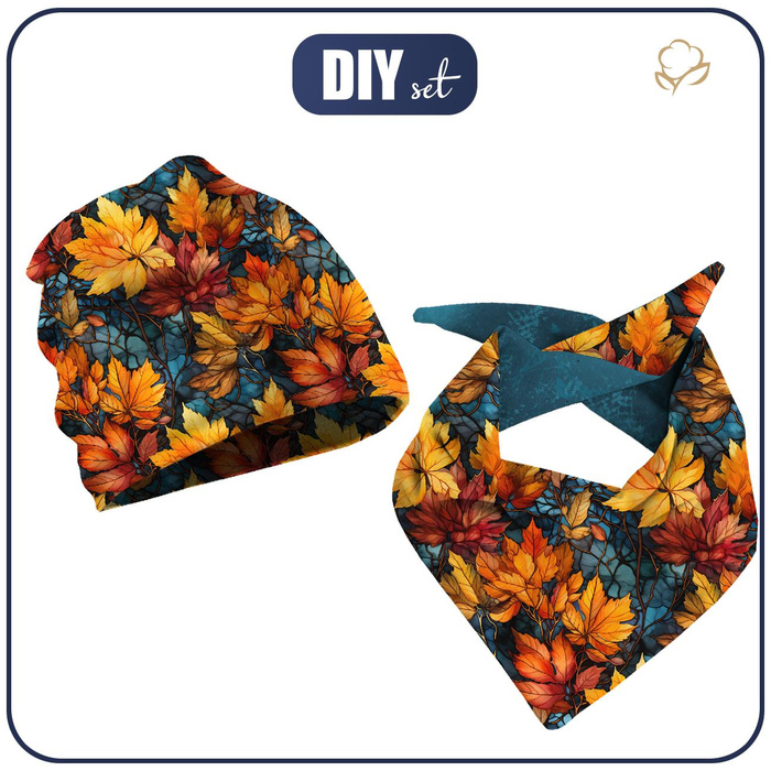 DZIECIĘCA CZAPKA I CHUSTA (CLASSIC) - AUTUMN TIME WZ. 8 48-50