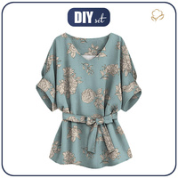 KIMONO BLUSE - BEIGE ROSEN - Nähset