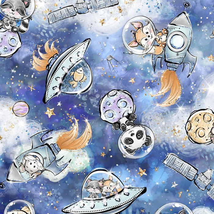 SPACE CUTIES pat. 2 (CUTIES IN THE SPACE) - looped knit fabric
