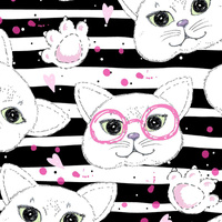 KATZEN MIT BRILLEN / rosa - SP250 Sommersweat