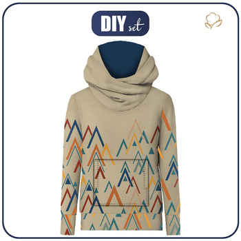 Unisex mikina s kapucí (HYDRA) - MEZI VRCHOLY - Sada šití 122/128